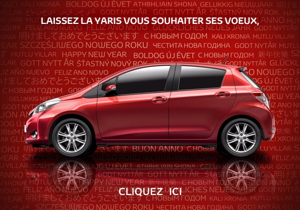 Laissez la Yaris vous souhaiter ses voeux,